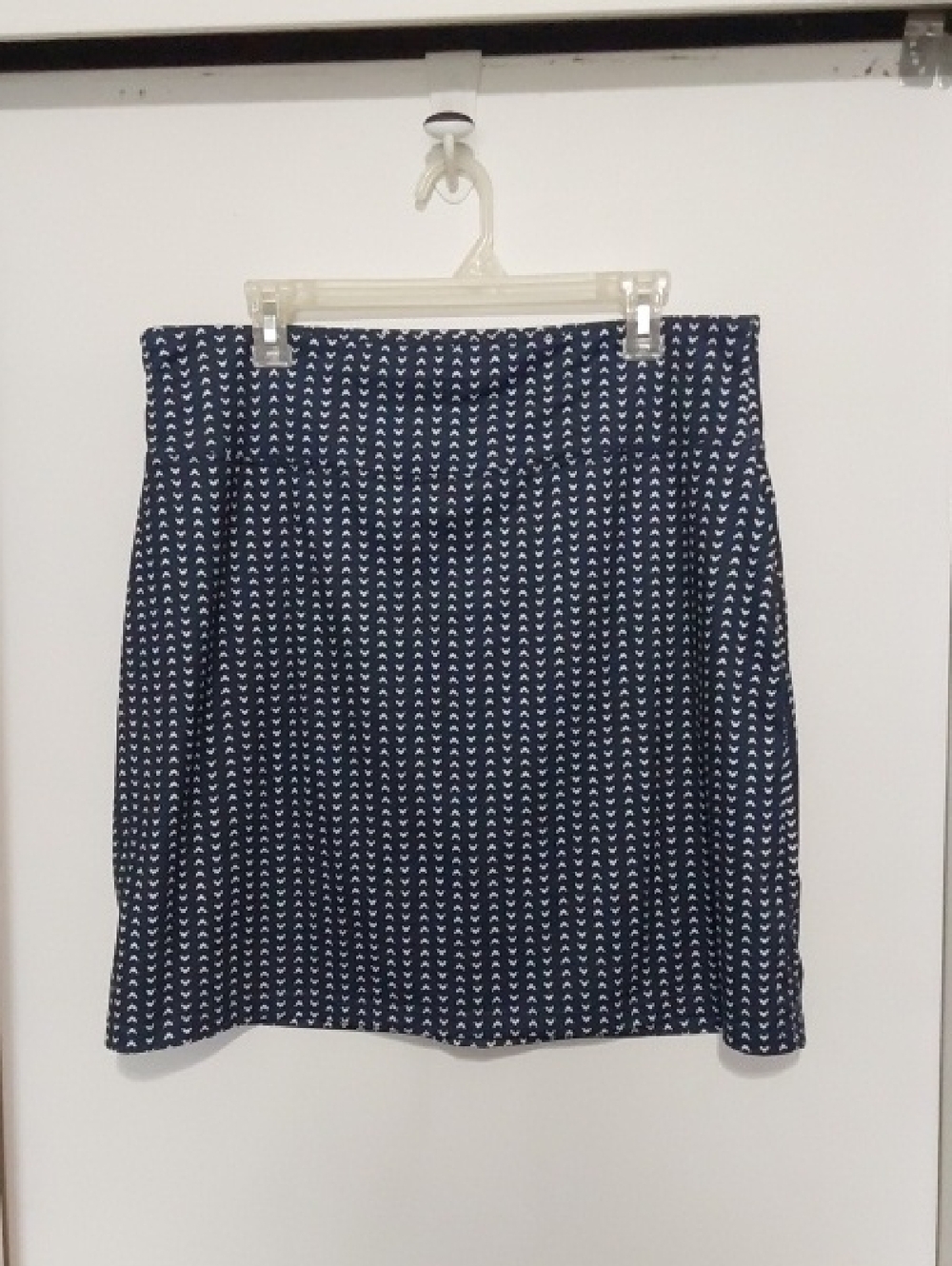 Navy Printed A-Line Women's Stretch Skort